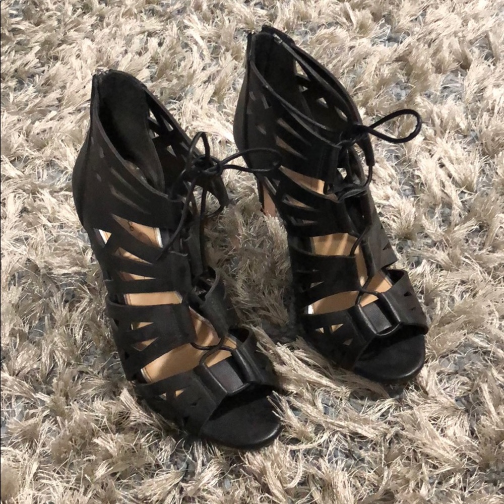 Black Strappy Heels by Jessica Simpson